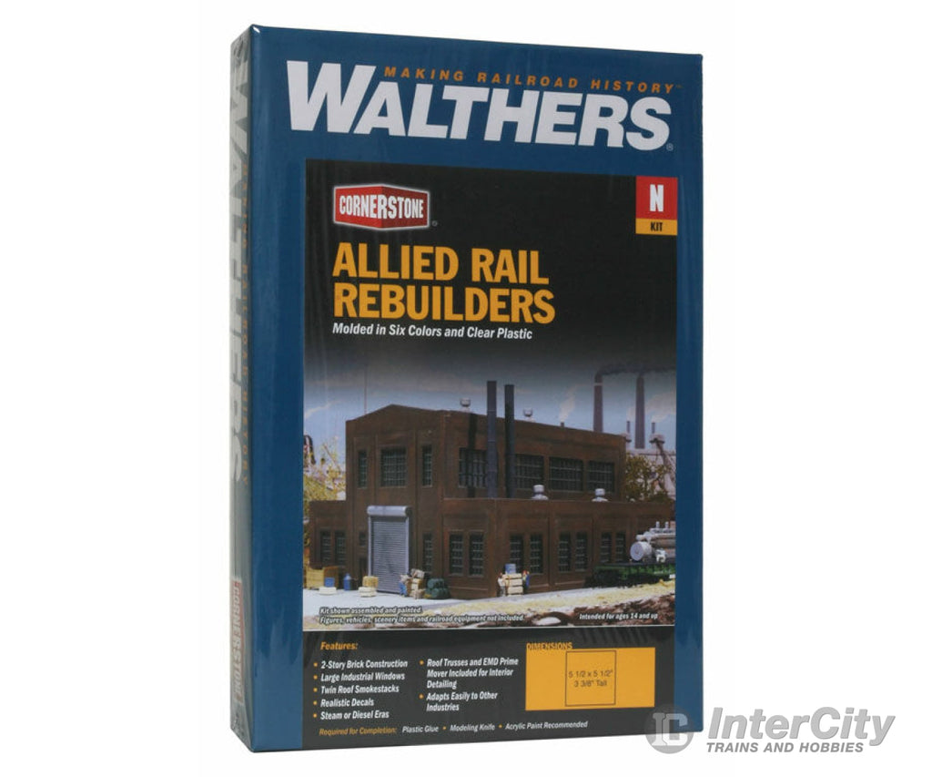 Walthers Cornerstone 3211 Allied Rail Rebuilders -- Kit - 5-1/2 X 5-5/8 3-1/2’ 13.7 14 8.7Cm