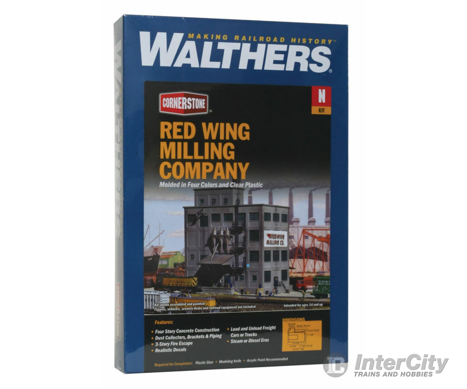 Walthers Cornerstone 3212 Red Wing Milling Co. -- Kit - 6-5/8 X 4-7/8’ 16.5 12Cm Structures