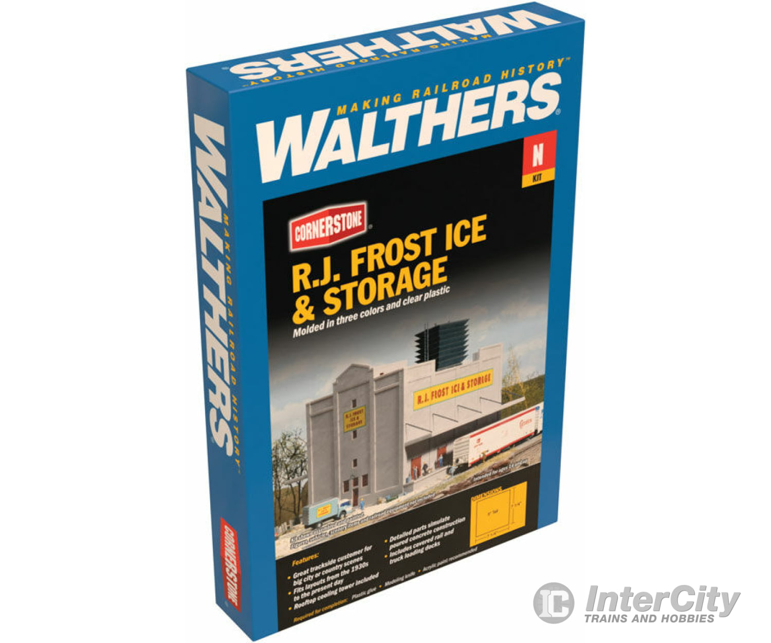 Walthers Cornerstone 3220 R. J. Frost Ice & Storage -- Kit - 7-1/4 X 5 18.4 12.7Cm Structures