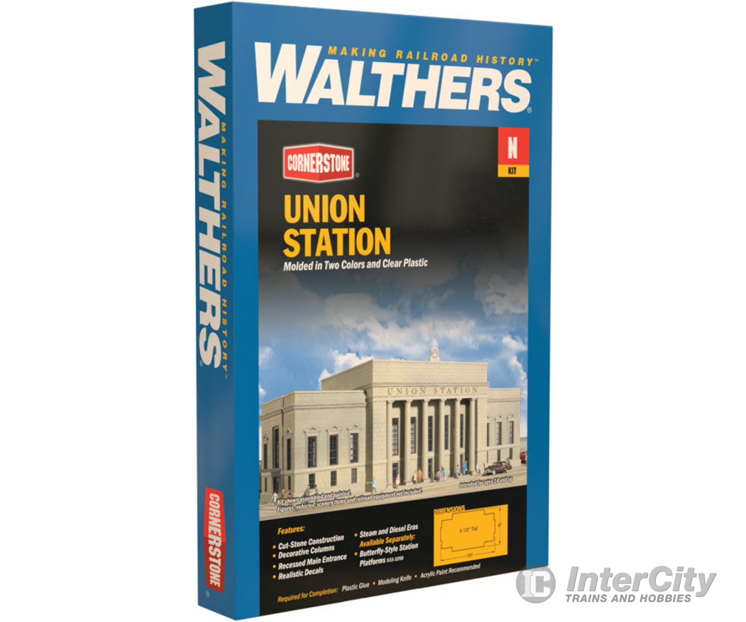 Walthers Cornerstone 3257 Union Station -- Kit - 16 X 6 5-1/2’ 40 15 16.2Cm Structures