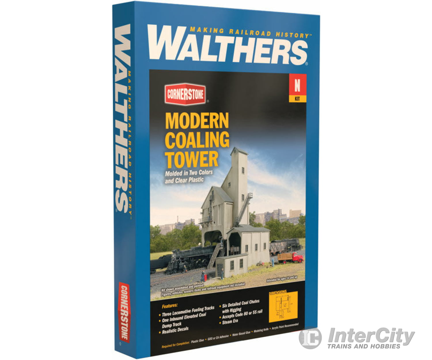 Walthers Cornerstone 3262 Modern Coaling Tower -- Kit - 5 X 5-1/4 7-1/4’ 12.7 13.3 18.4Cm Structures