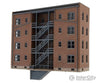 Walthers Cornerstone 3263 Parkview Terrace Background Building -- Kit - Tuscan W/Dark Green Trim