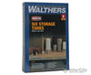 Walthers Cornerstone 3265 Storage Tanks -- Kit Pkg(6) Scenery Details