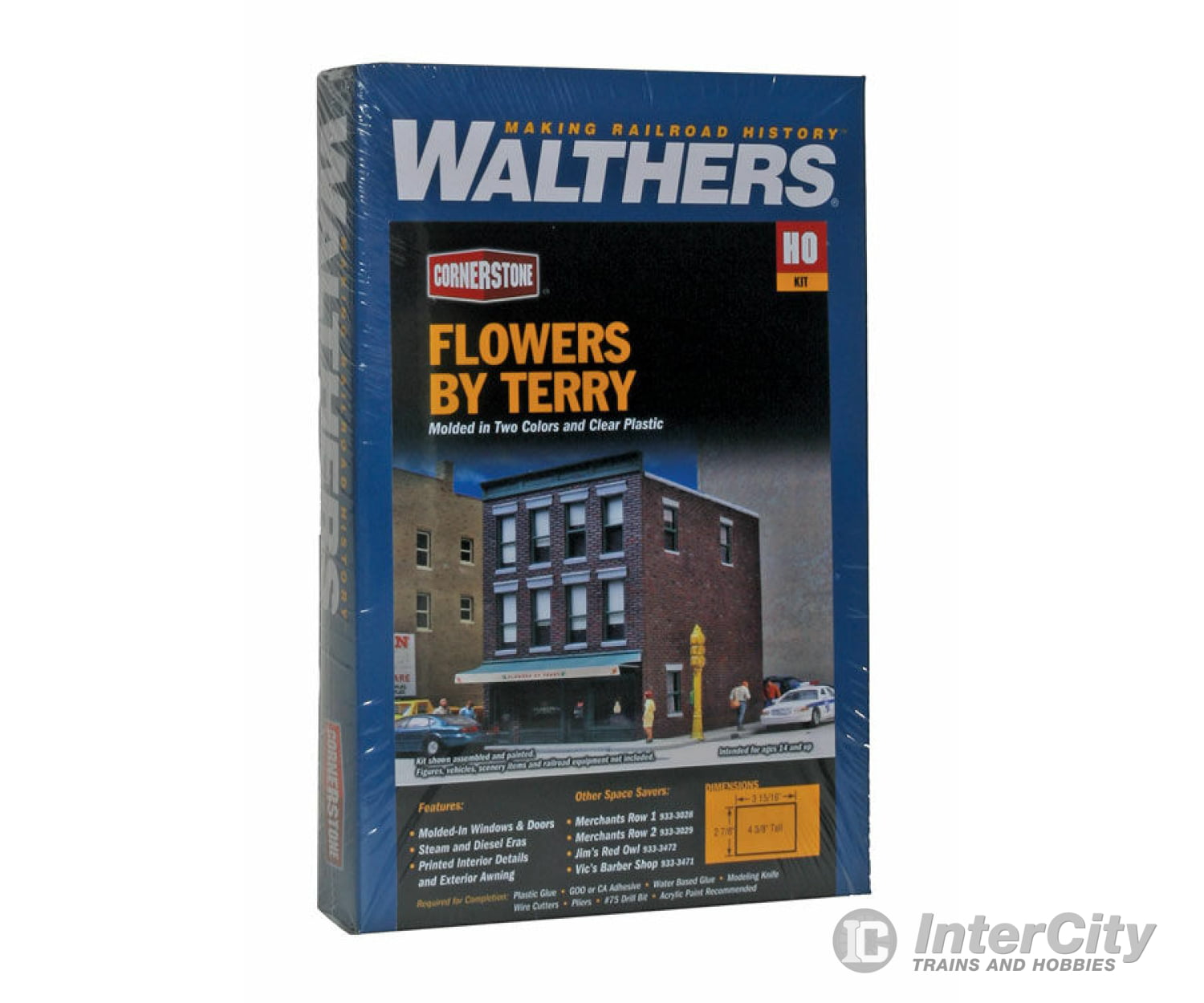 Walthers Cornerstone 3473 Flowers By Terry -- Kit - 3 X 4 4-3/8’ 7.6 10.2 11.1Cm Structures