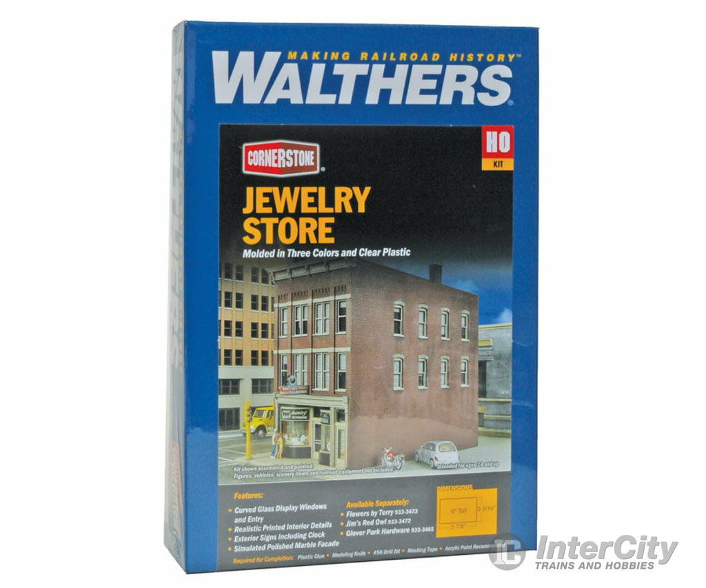 Walthers Cornerstone 3476 Jewelry Store -- Kit - 3-9/16 X 5-7/8 6’ 9.1 14.9 15.2Cm Structures