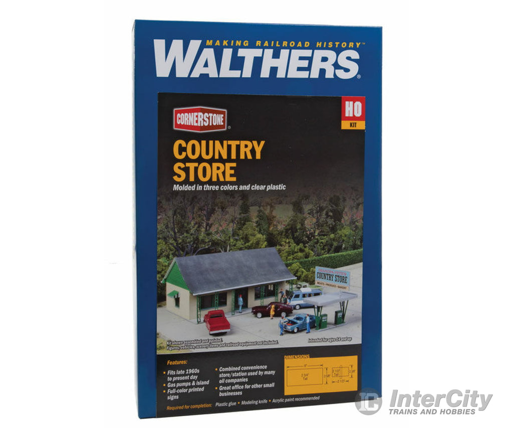 Walthers Cornerstone 3491 Country Store -- Kit - 6 X 3-5/8 2-3/4’ 15.2 9.2 6.9Cm Structures