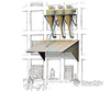 Walthers Cornerstone 3510 Wall-Mount Industrial Dust Collectors -- Kit Pkg(3) Scenery Details