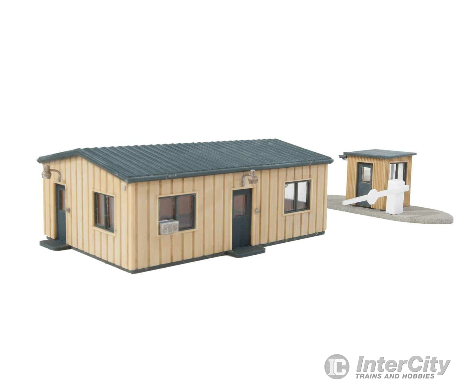 Walthers Cornerstone 3517 Office & Guard Shack -- Kit - Office: 4-1/8 X 3 1-1/2’ 10.5 7.6 3.8Cm