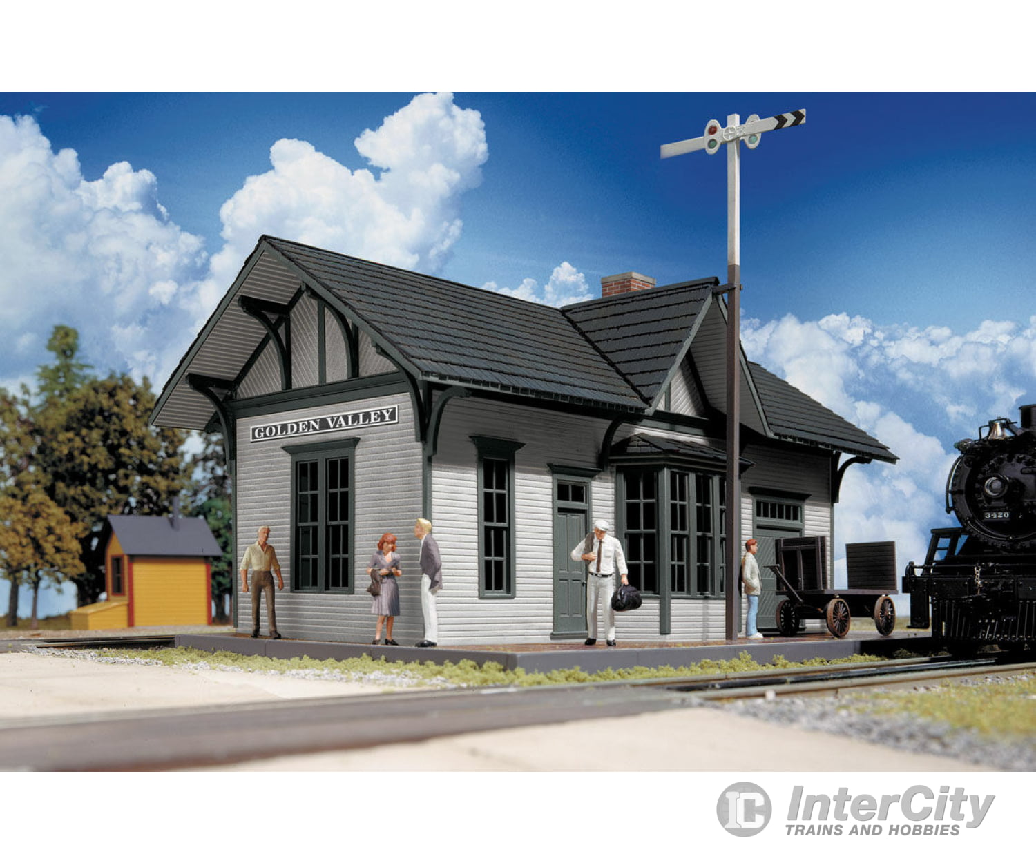 Walthers Cornerstone 3532 Golden Valley Depot -- Kit - 6-1/2 X 3-3/8 4’ 16.2 8.4 10Cm Structures