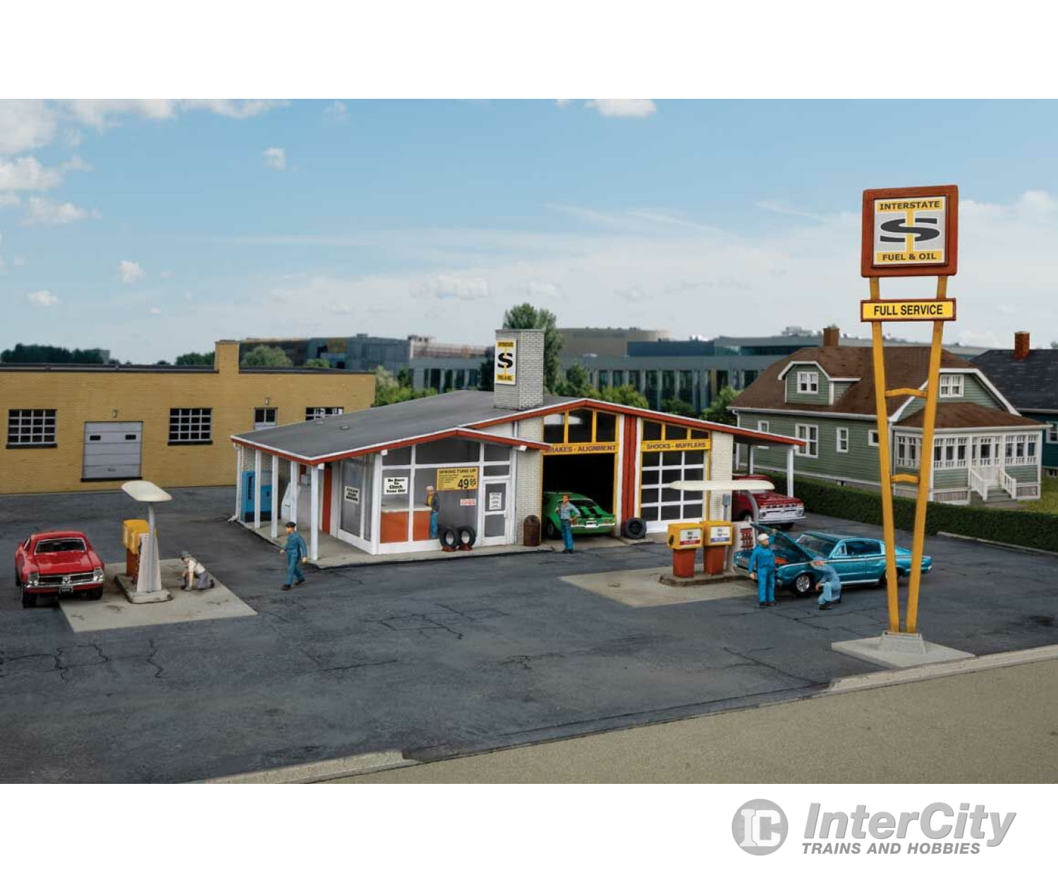 Walthers Cornerstone 3541 Vintage Gas Station -- Kit - Main Building: 10-1/2 X 9 3-3/16’ 26.6