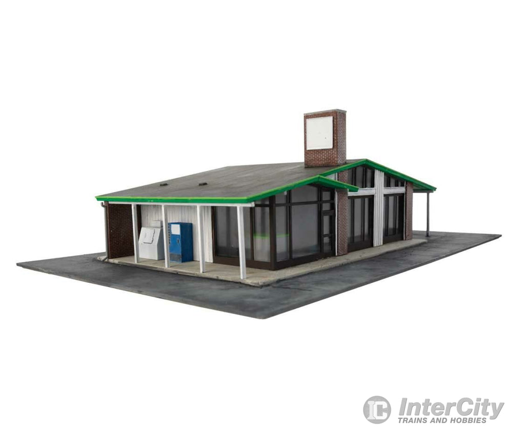 Walthers Cornerstone 3542 Modernized Gas Station -- Kit - Main Building: 10-1/2 X 9 3-3/16’ 26.6