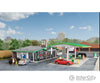 Walthers Cornerstone 3542 Modernized Gas Station -- Kit - Main Building: 10-1/2 X 9 3-3/16’ 26.6