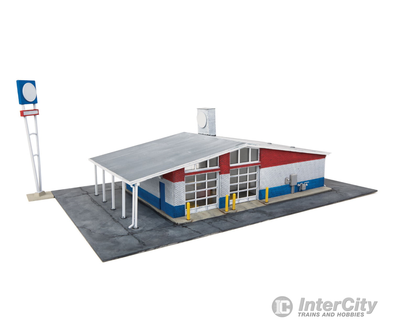 Walthers Cornerstone 3543 Drive-In Oil Change - Repurposed Gas Station -- Kit 10-1/2 X 9 3-3/16’