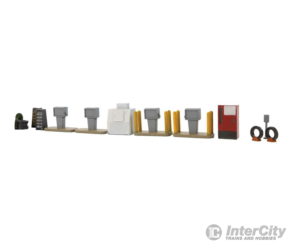 Walthers Cornerstone 3545 Gas Station Details -- Kit Scenery
