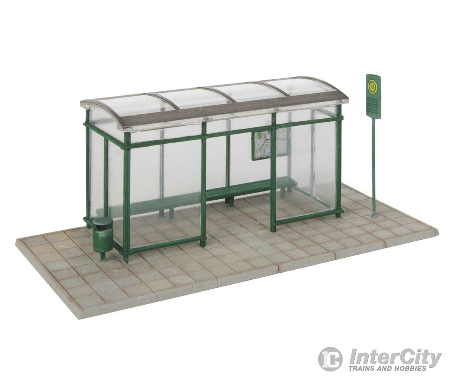 Walthers Cornerstone 3552 Modern Bus Shelter -- Kit With Accessories Structures