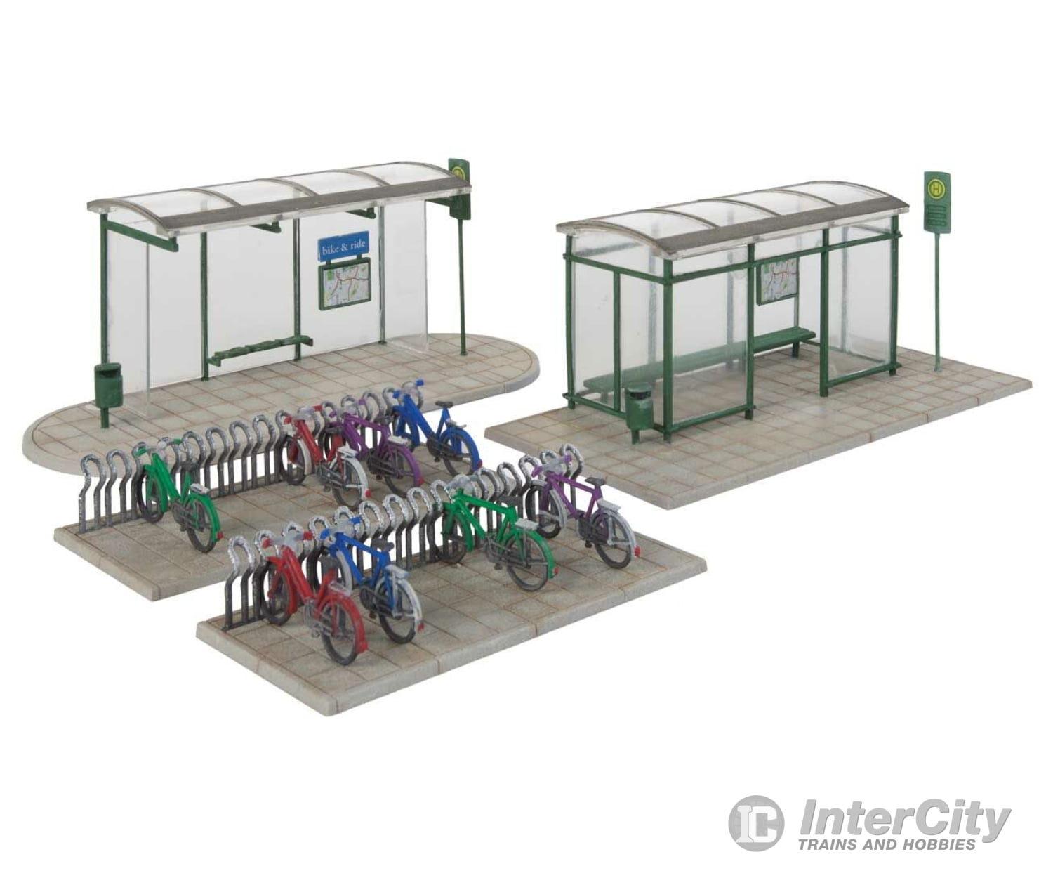 Walthers Cornerstone 3552 Modern Bus Shelter -- Kit With Accessories Structures