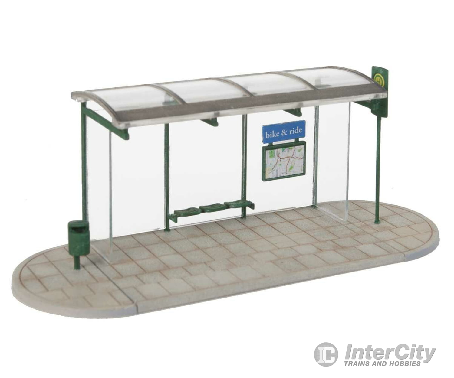 Walthers Cornerstone 3552 Modern Bus Shelter -- Kit With Accessories Structures