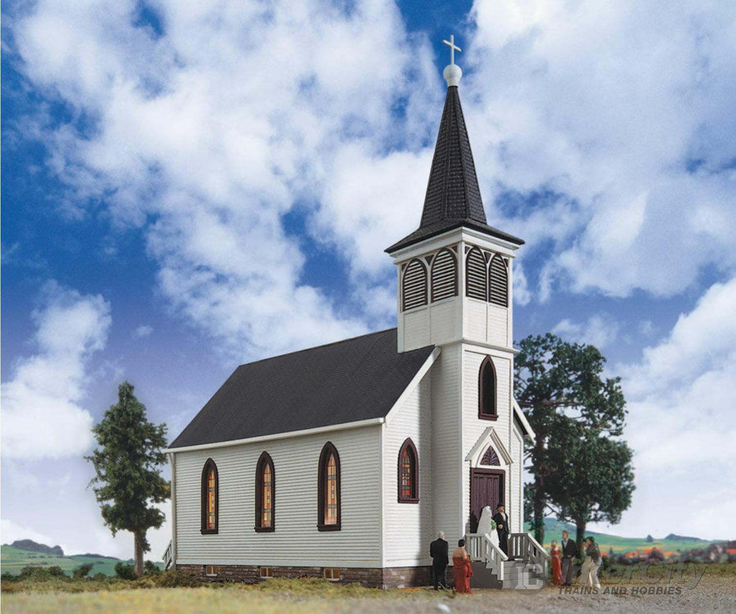 Walthers Cornerstone 3655 Cottage Grove Church -- Kit - 7 X 3-1/2 8’ 17.8 8.9 20.3Cm Structures