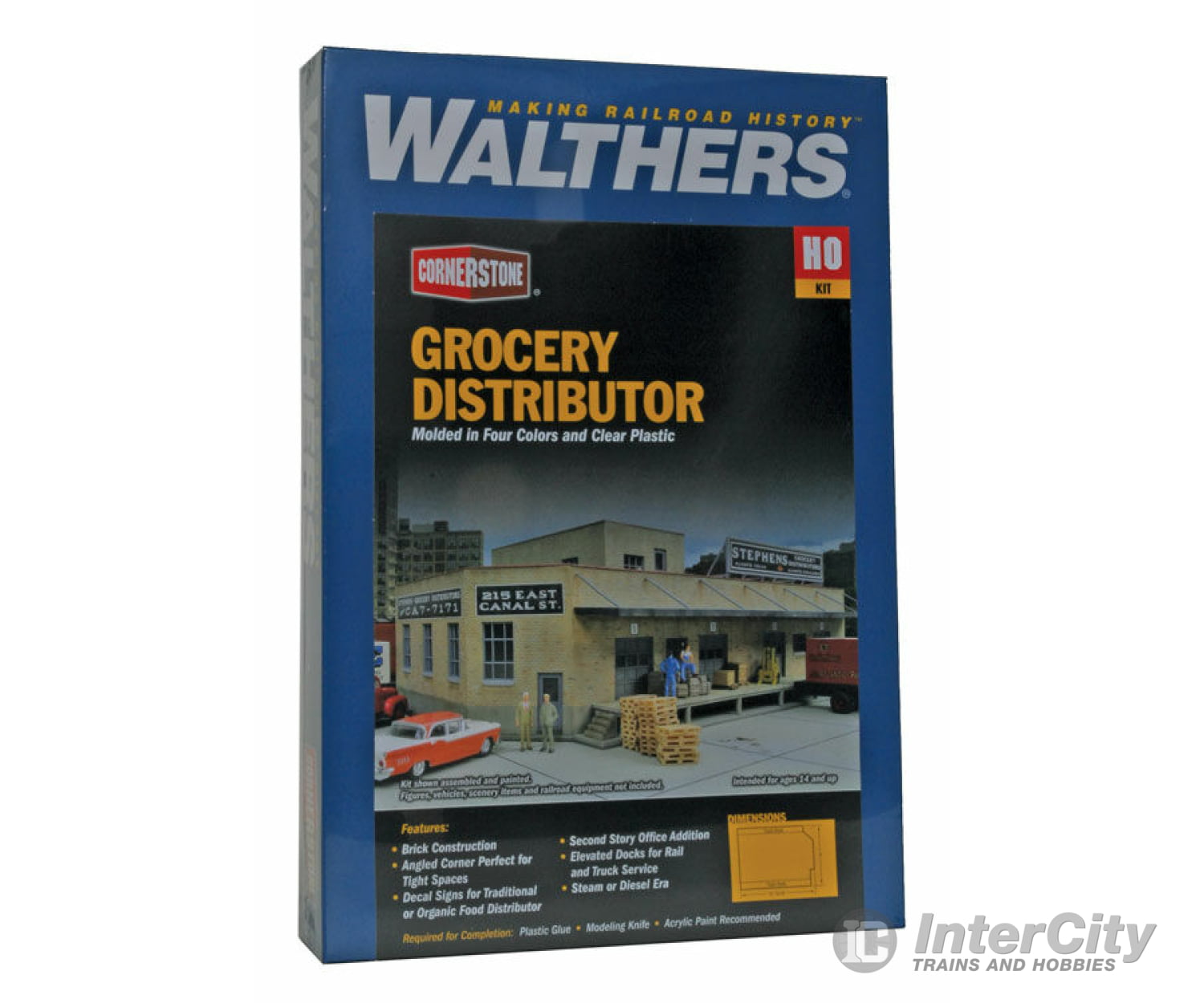 Walthers Cornerstone 3760 Grocery Distributor -- Kit - 12-13/16 X 9’ 32 22.5Cm Structures