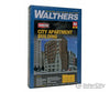 Walthers Cornerstone 3770 City Apartment Background Building -- Kit - 8-1/8 X 5-3/16 12-11/16’