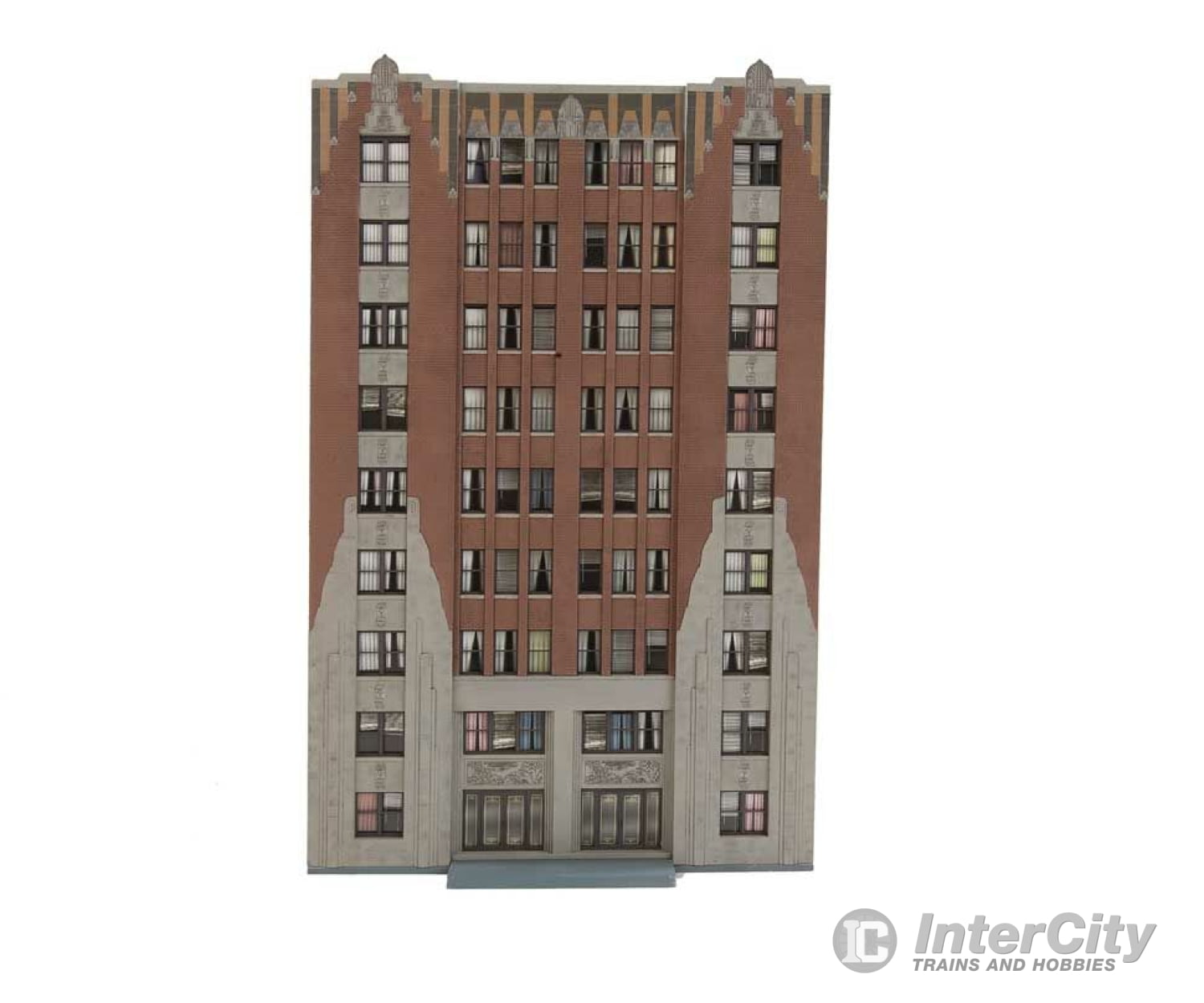 Walthers Cornerstone 3770 City Apartment Background Building -- Kit - 8-1/8 X 5-3/16 12-11/16’