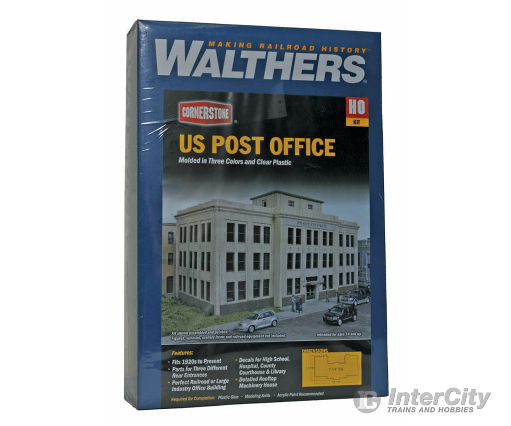 Walthers Cornerstone 3782 United States Post Office(Tm) -- Kit - 13-1/2 X 7-1/16 7-1/4’ 33.7 17.9