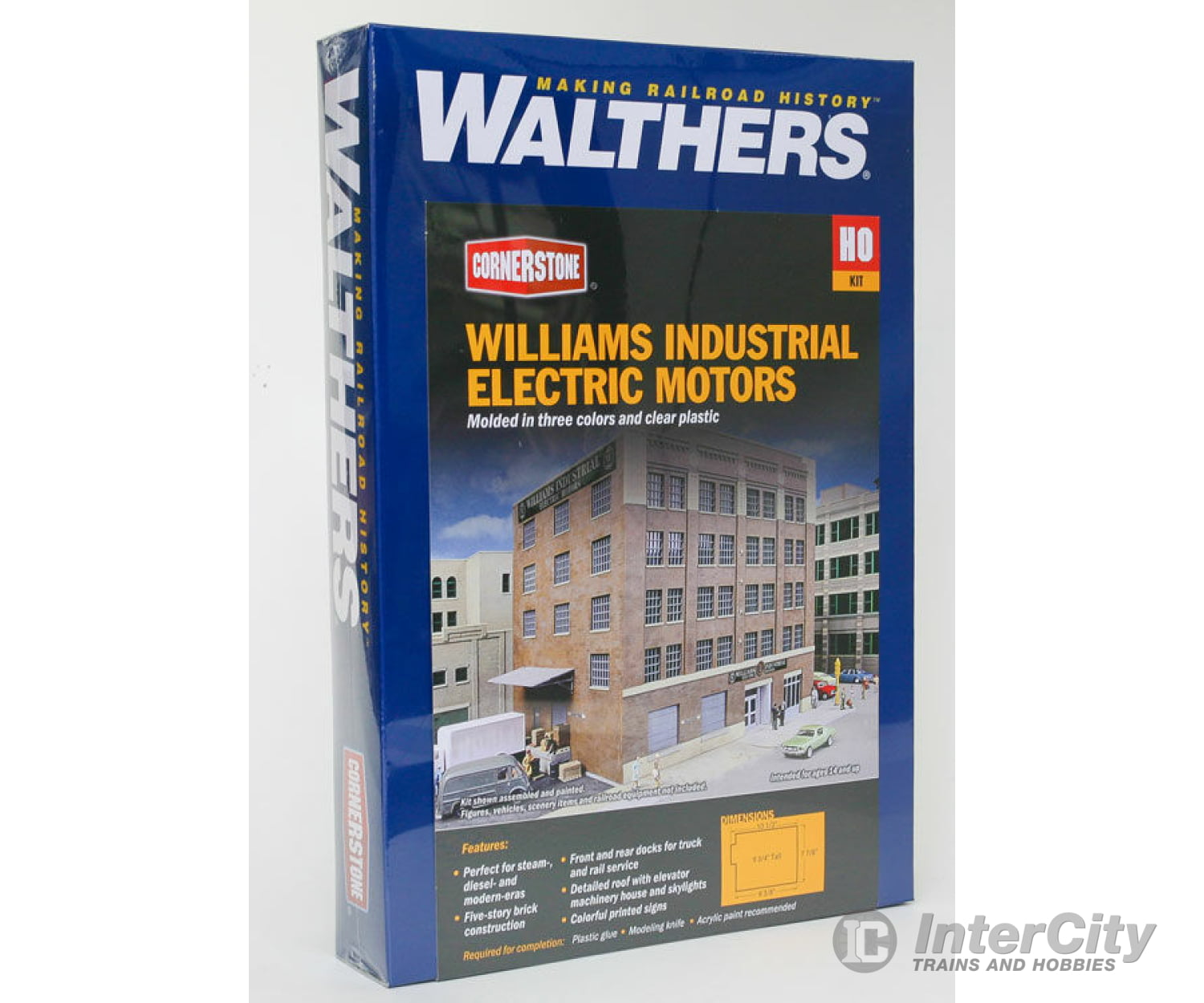 Walthers Cornerstone 3788 Williams Industrial Electric Motors -- Kit 10-1/2 X 7-7/8 9-3/4’ 26.6