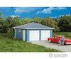 Walthers Cornerstone 3793 Two-Car Garage -- Kit - 3-1/8 X 2’ 7.9 5Cm Over Eaves Structures