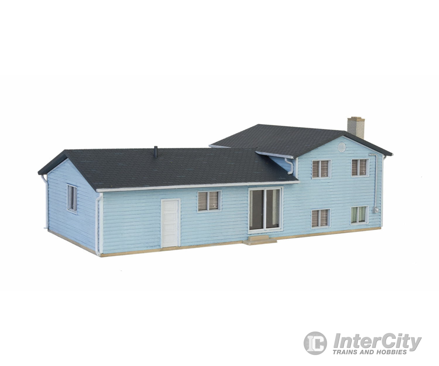 Walthers Cornerstone 3794 Split-Level House -- Kit - 7-1/4 X 3-3/4 2-9/16’ 18.4 9.5 6.5Cm Structures