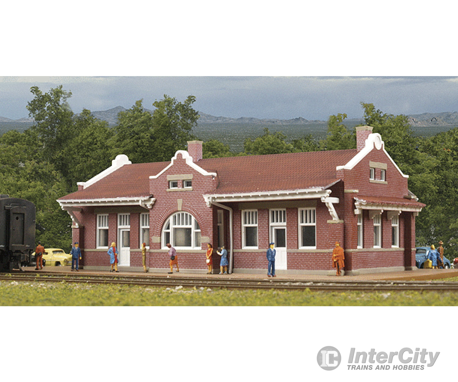 Walthers Cornerstone 3803 Santa Fe-Style Brick Depot -- Kit - 6-3/4 X 3-7/8 2-1/4’ 17.1 9.8 5.7Cm