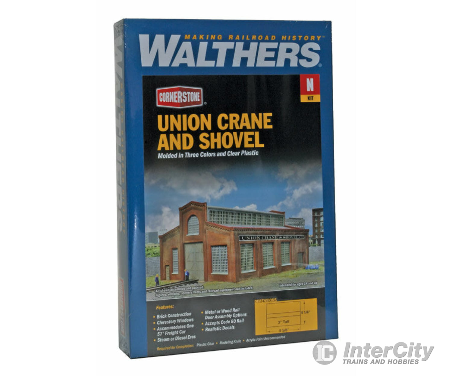 Walthers Cornerstone 3826 Union Crane And Shovel -- Kit - 5-5/8 X 4-1/4 3’ 14 10.6 7.5Cm Structures