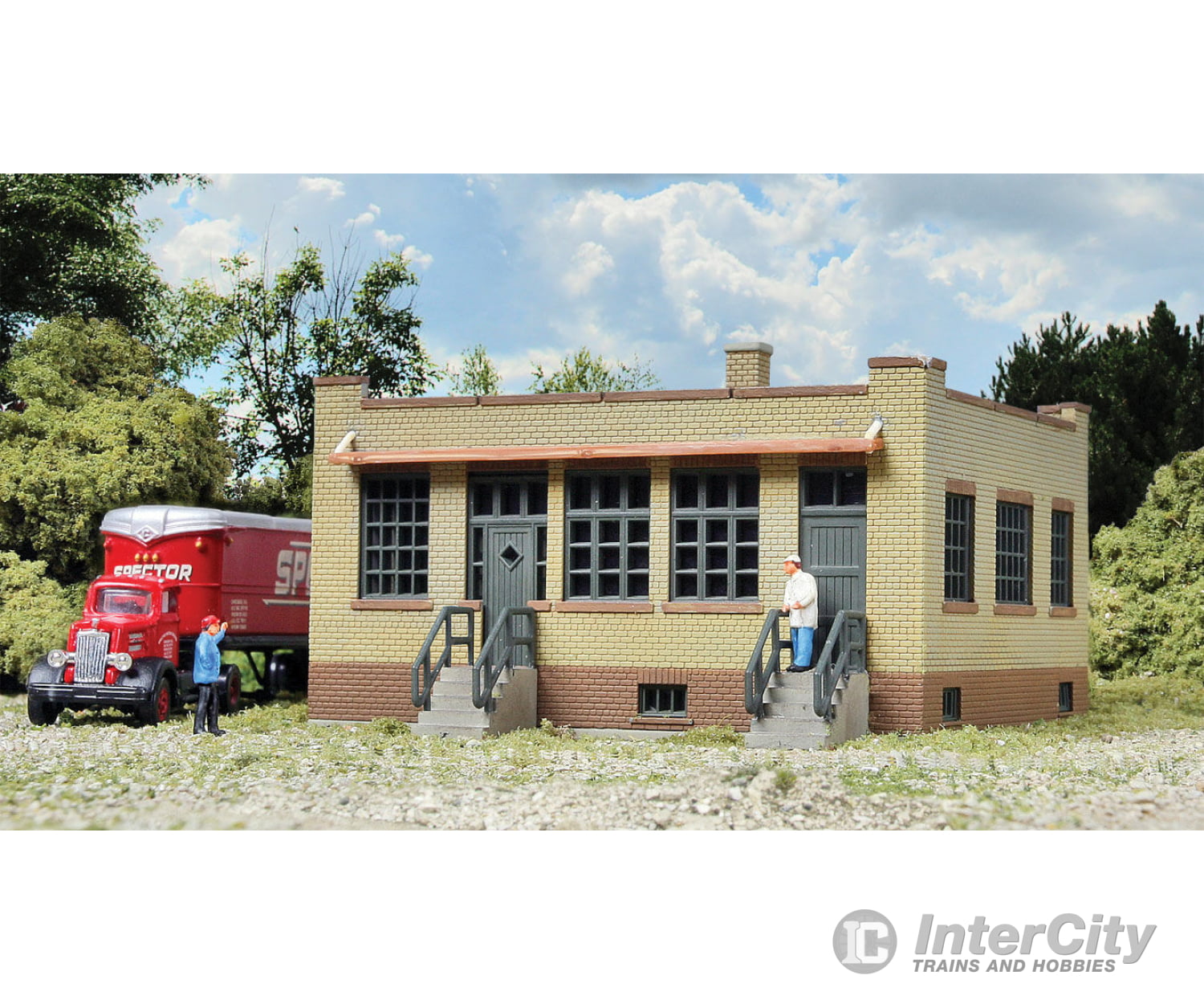 Walthers Cornerstone 3834 Industrial Office -- Kit - 3-5/8 X 2-1/4 1-3/4’ 9.2 5.7 4.4Cm Structures