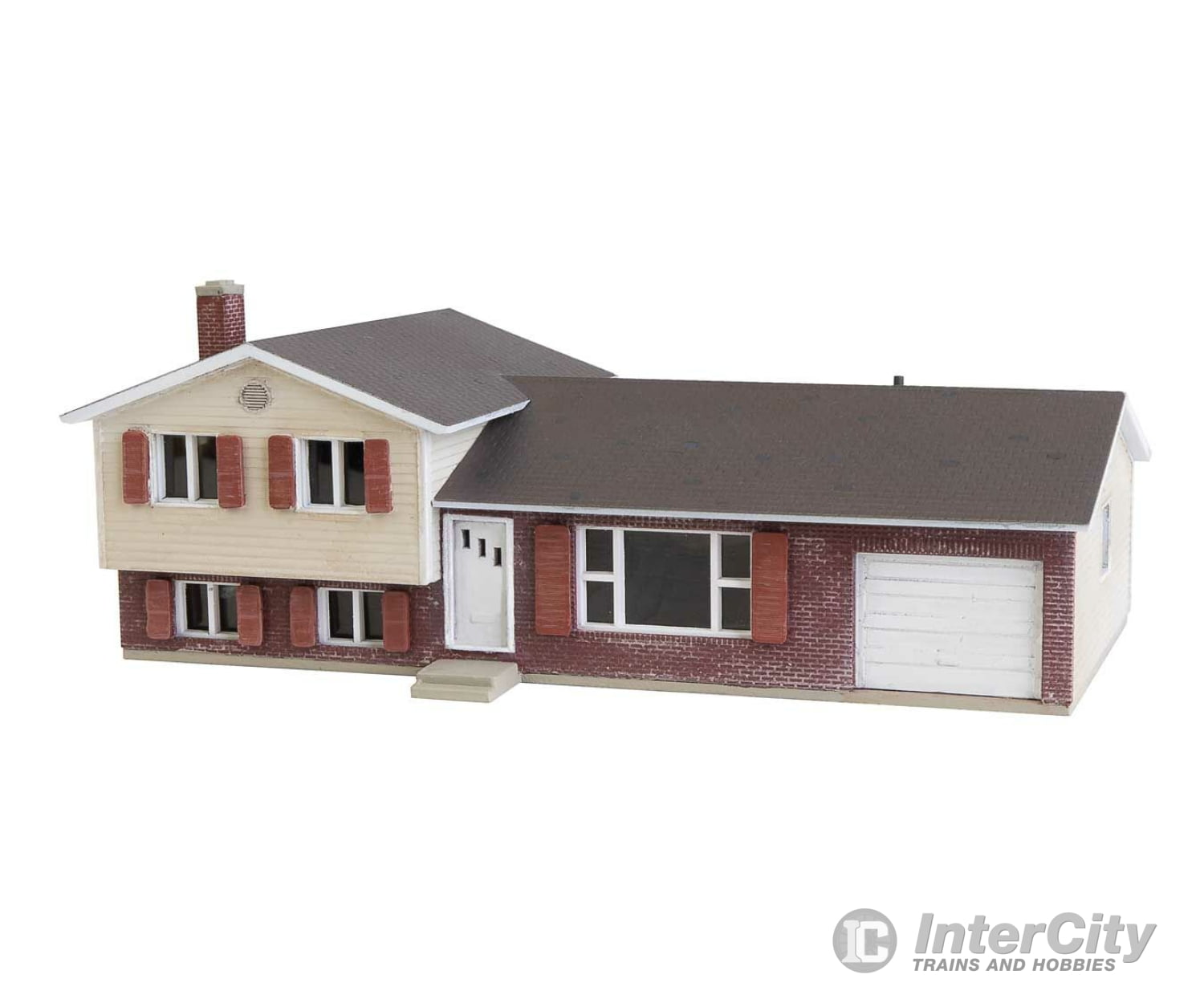 Walthers Cornerstone 3840 Split-Level House -- Kit - 4 X 2-1/4 1-1/2 10.2 5.7 3.8Cm Structures