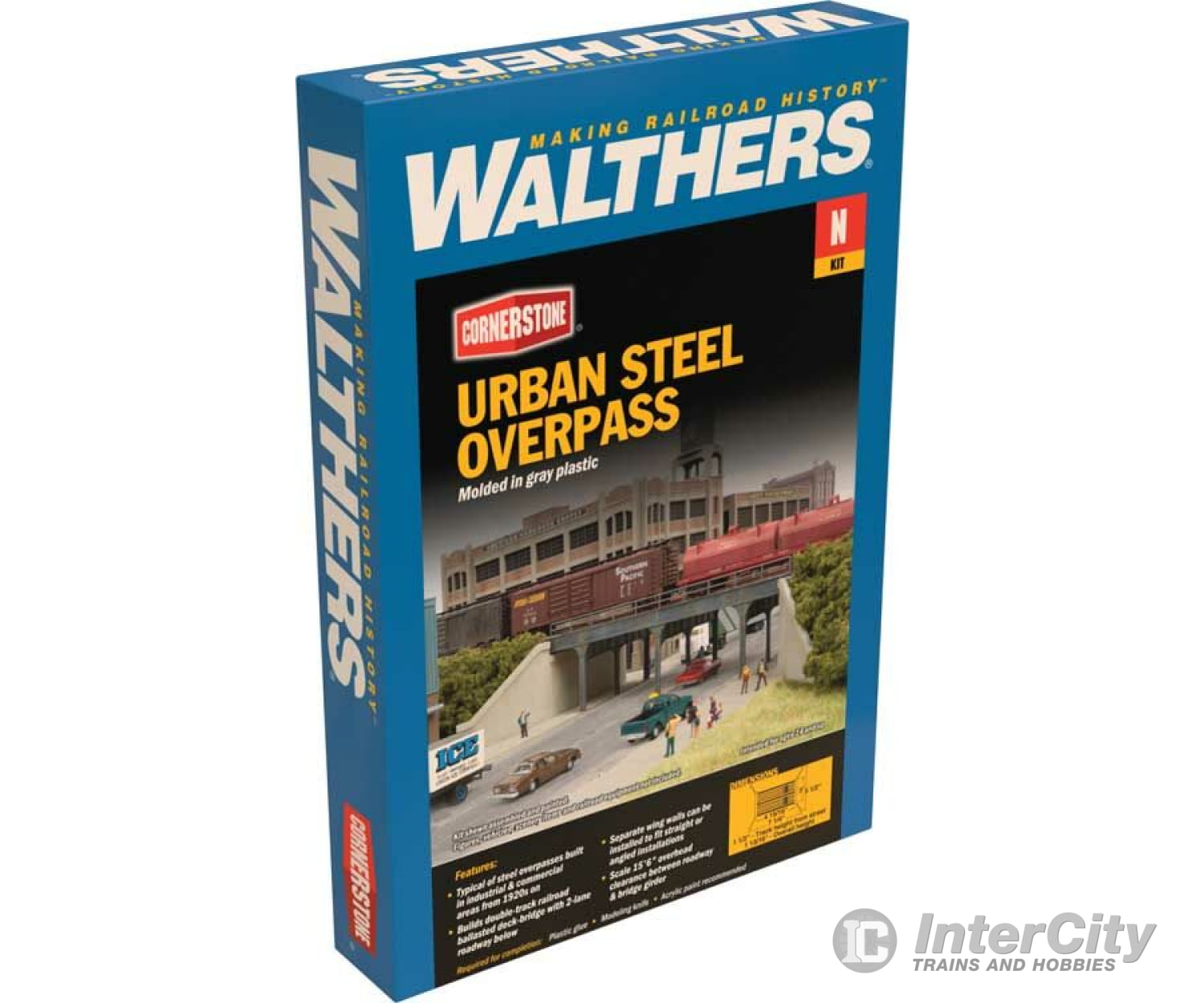 Walthers Cornerstone 3871 Urban Steel Overpass -- Kit Tunnels & Bridges