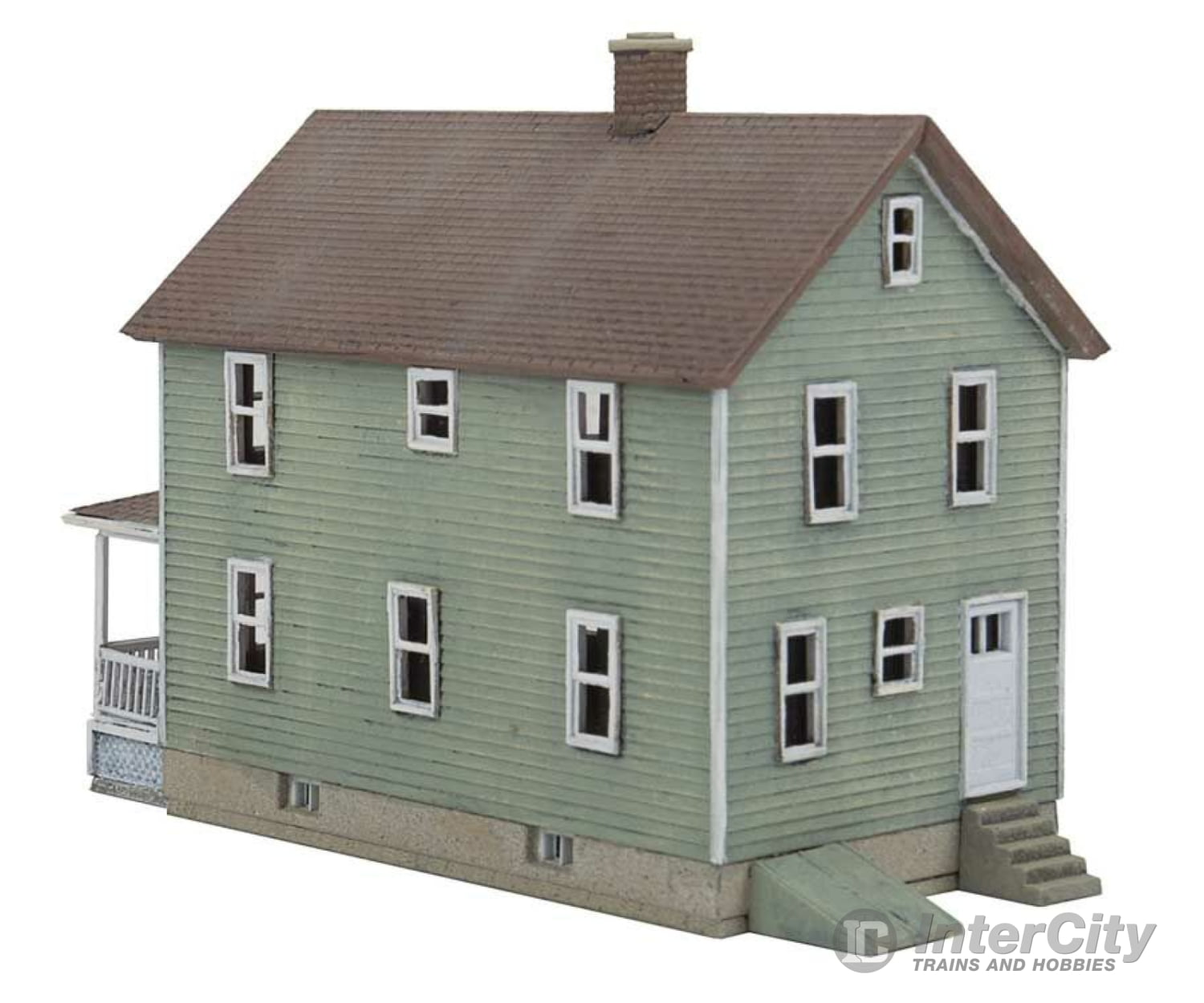 Walthers Cornerstone 3888 Two-Story Frame House -- Kit - 3-3/8 X 1-1/2 2-3/8’ 8.6 4 5.9Cm Structures