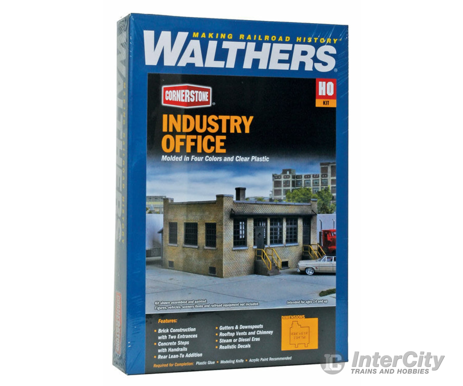 Walthers Cornerstone 4020 Industry Office -- Kit - 4-3/4 X 6-1/4 2-3/4 12.1 15.9 5.1Cm Structures