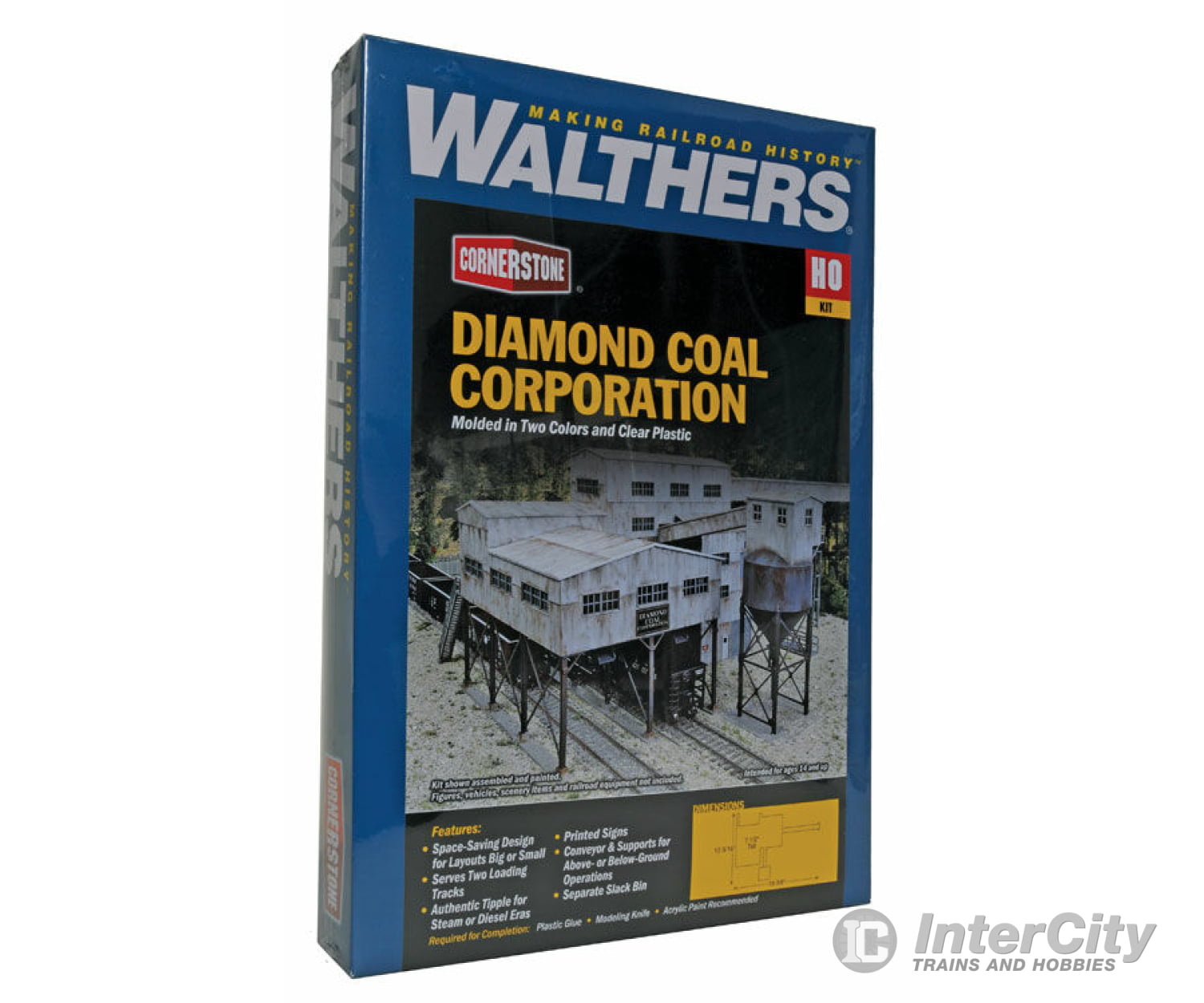 Walthers Cornerstone 4046 Diamond Coal Corporation -- Kit - 19-3/8 X 13-3/16 7-1/2’ 49.2 33.4