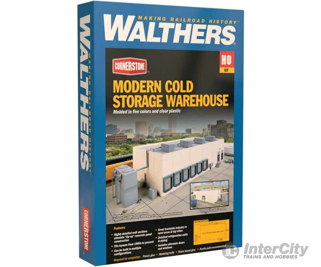 Walthers Cornerstone 4069 Modern Cold Storage Warehouse -- Kit - Main Building: 20-1/2 X 9-1/8 5-1/4