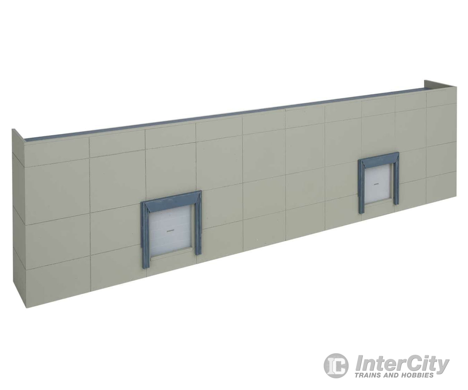 Walthers Cornerstone 4071 Modern Concrete Warehouse Background Building -- Kit - Each: 16-5/8 X