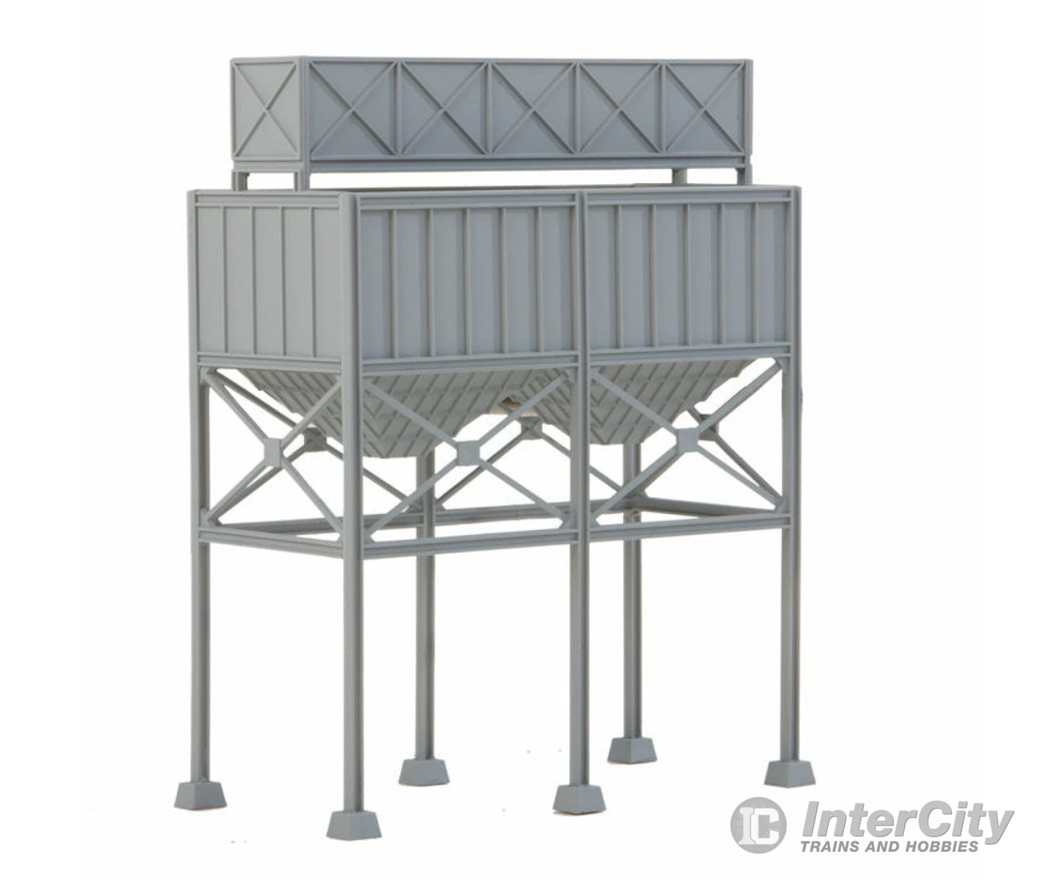 Walthers Cornerstone 4090 Aggregate Bins -- Kit - 4-7/8 X 2-7/16 6-1/8’ 12.3 6.1 15.5Cm Structures