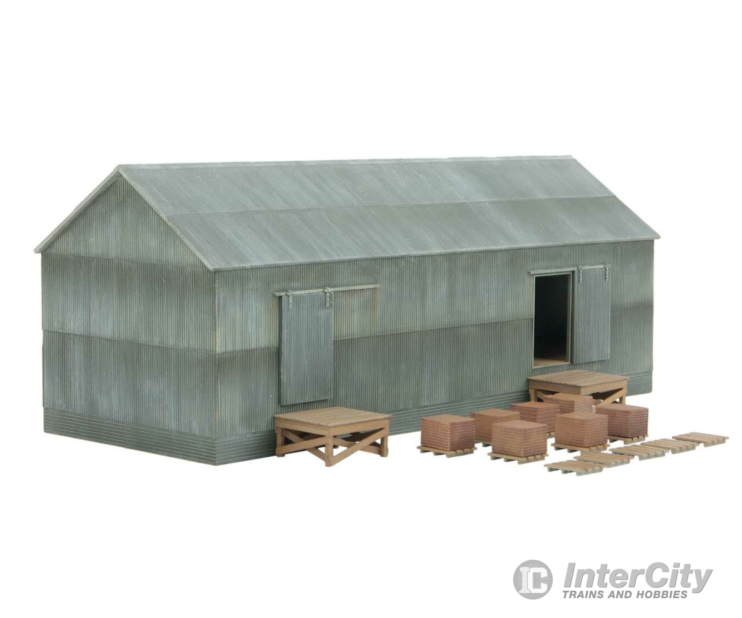 Walthers Cornerstone 4101 Brickworks Storage Building -- Kit - 9 X 4-1/4 3-1/2’ 22.5 10.6 8.7Cm