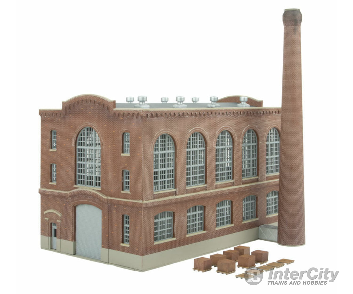 Walthers Cornerstone 4102 Brickworks -- Kit - 12-3/4 X 6-1/2 7’ 31.8 16.2 17.5Cm Structures