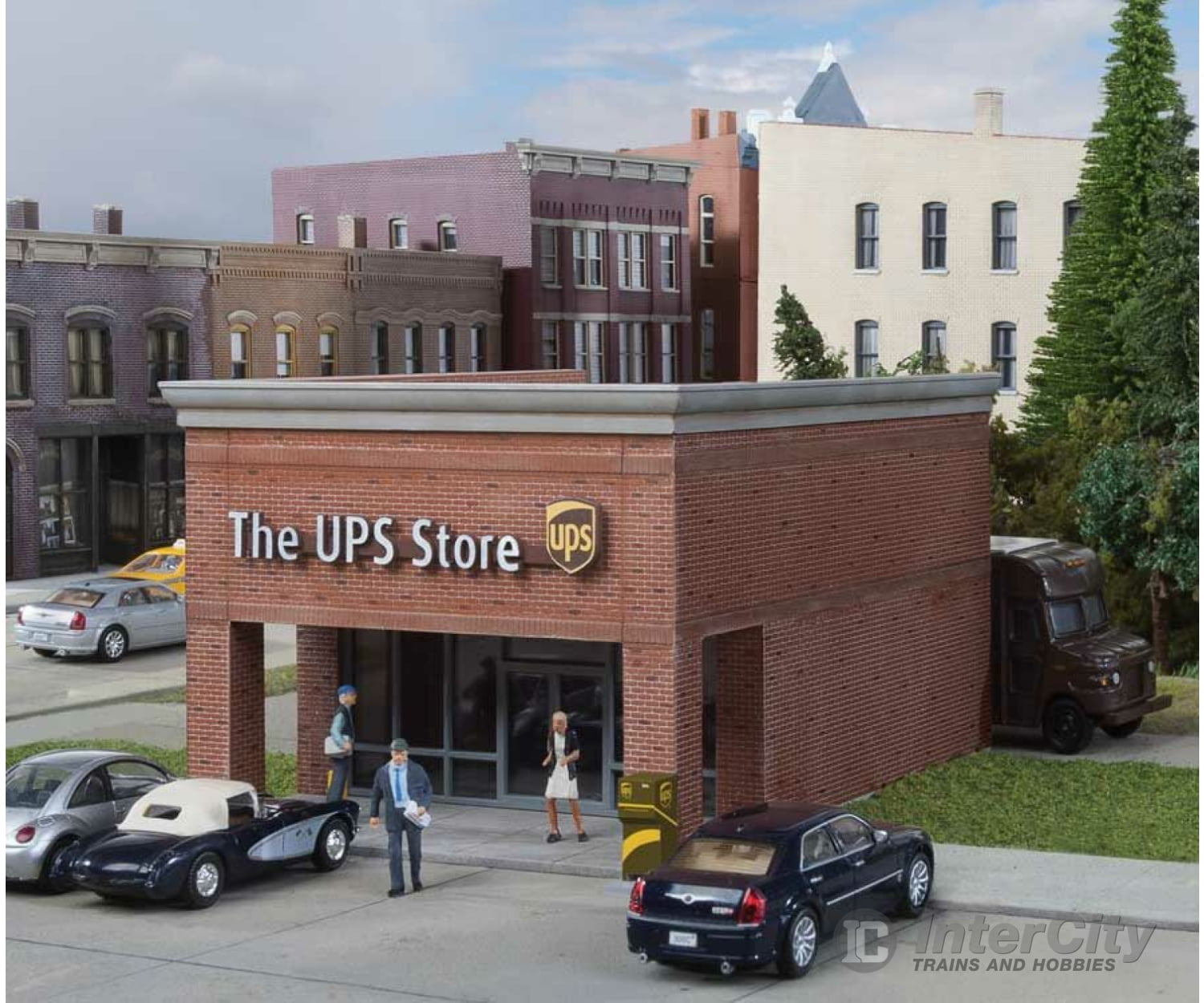 Walthers Cornerstone 4112 The Ups Store(R) -- Kit - 4-5/16 X 3-5/8 2-3/4’ 10.9 9.2 6.9Cm Structures