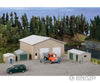 Walthers Cornerstone 4125 Pole Barn And Sheds -- Kit - Set Of Four Buildings Structures