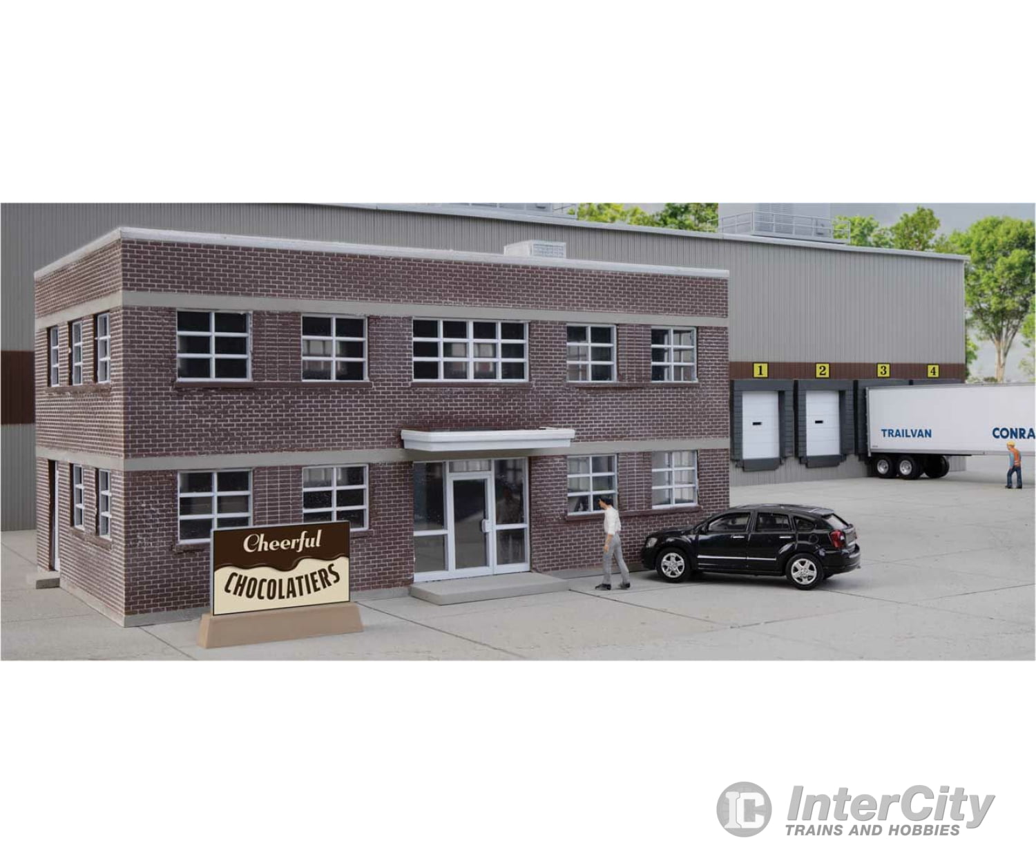 Walthers Cornerstone 4166 Chocolate Factory -- Kit Structures