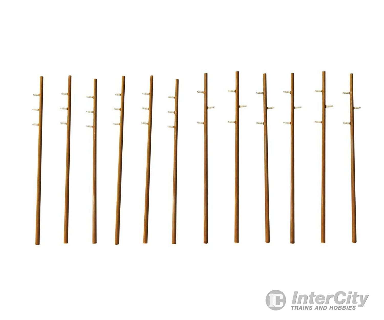 Walthers Cornerstone 4173 Intermediate Height Utility Poles (Wood) Pkg(12) -- Kit - Each 6-1/4’