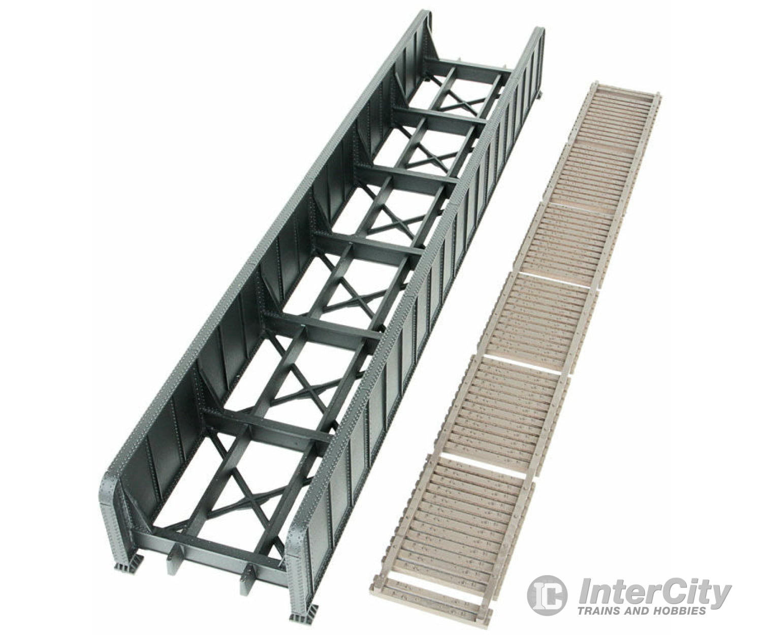 Walthers Cornerstone 4503 90’ Single-Track Railroad Through Girder Bridge -- Kit - 12-1/2 X 2-3/8