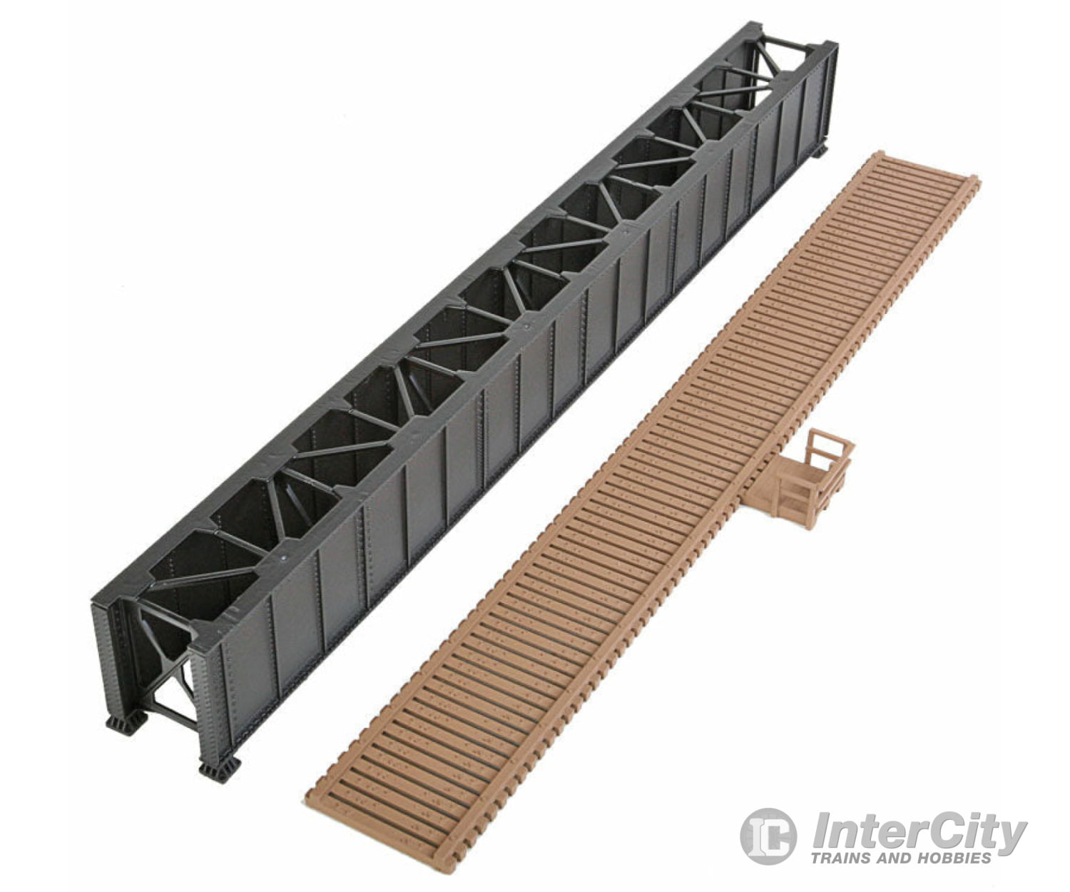 Walthers Cornerstone 4508 90’ Single-Track Railroad Deck Girder Bridge -- Kit - 12-7/16 X 1-3/16