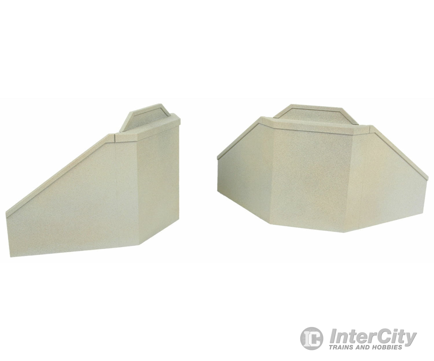 Walthers Cornerstone 4551 Single-Track Railroad Bridge Concrete Abutments Pkg(2) -- Kit - 4-9/16 X