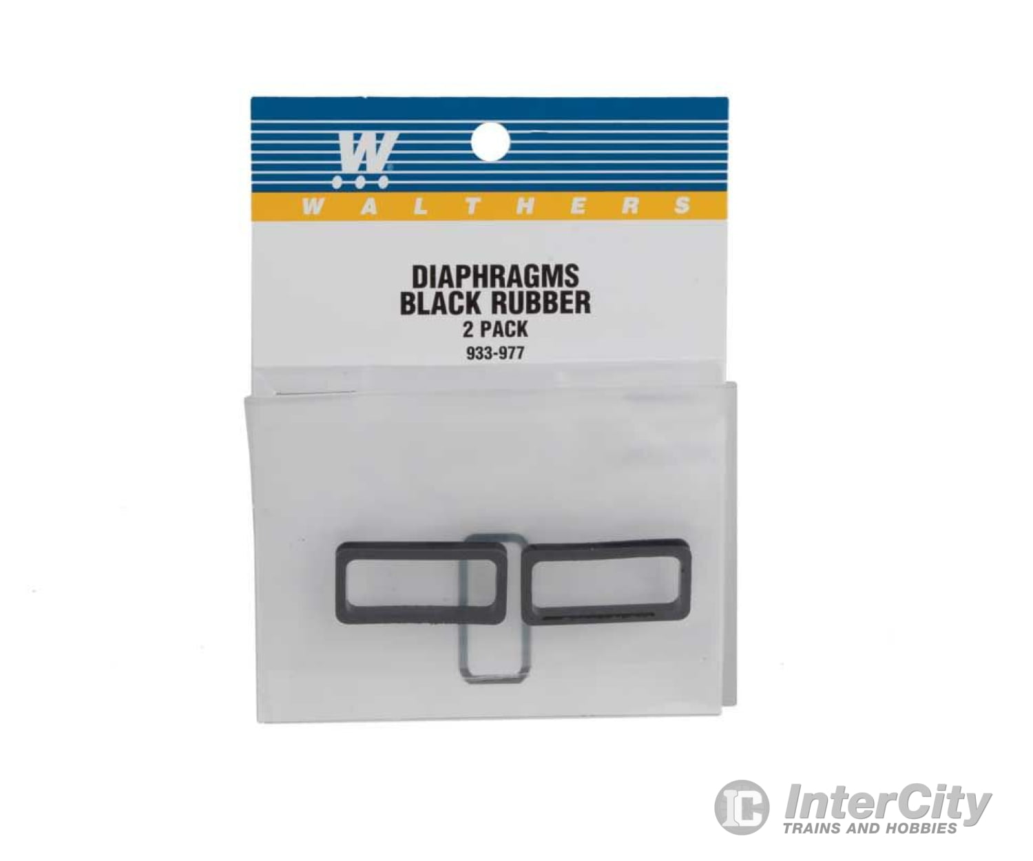 Walthers Cornerstone 977 Diaphragms -- Black Rubber - 1 Pair Detailing Parts